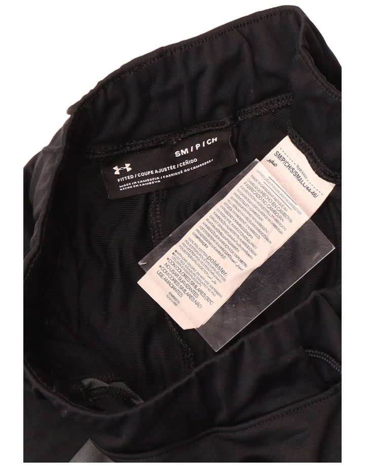 Calça de treino masculina UNDER ARMOUR, pequena, preta, colorida, poliéster