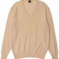 Suéter masculino VINTAGE com decote em V grande off white