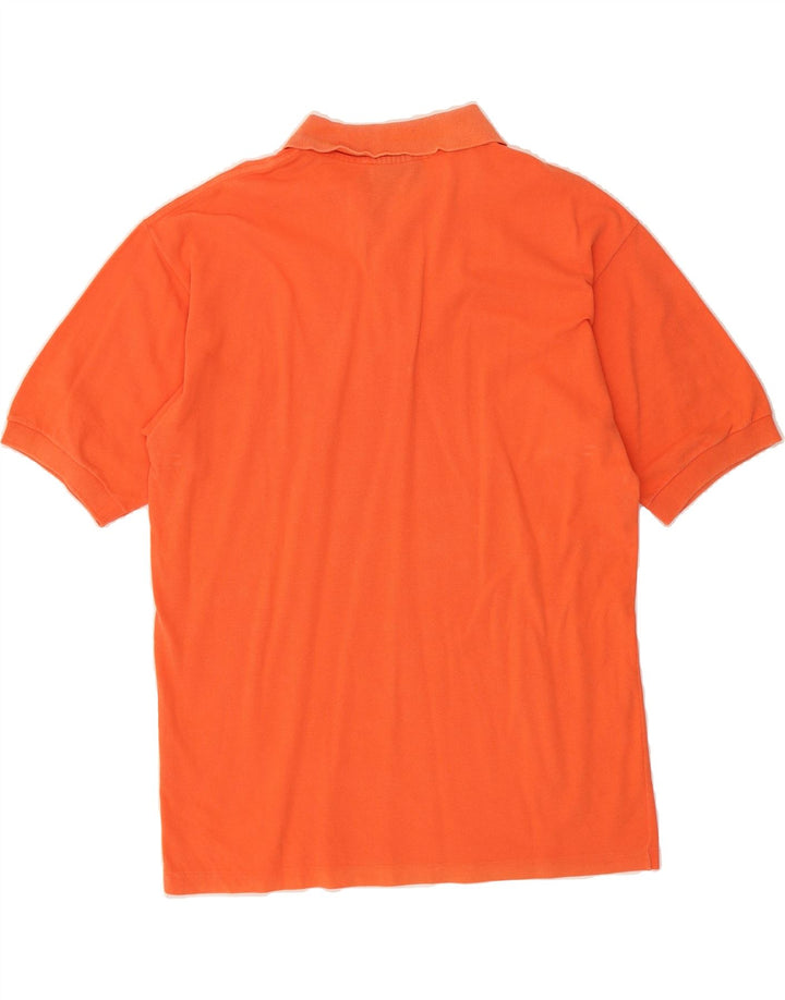 TRUSSARDI JEANS Mens Polo Shirt Large Orange Cotton Vintage Trussardi Jeans and Second-Hand Trussardi Jeans from Messina Hembry 