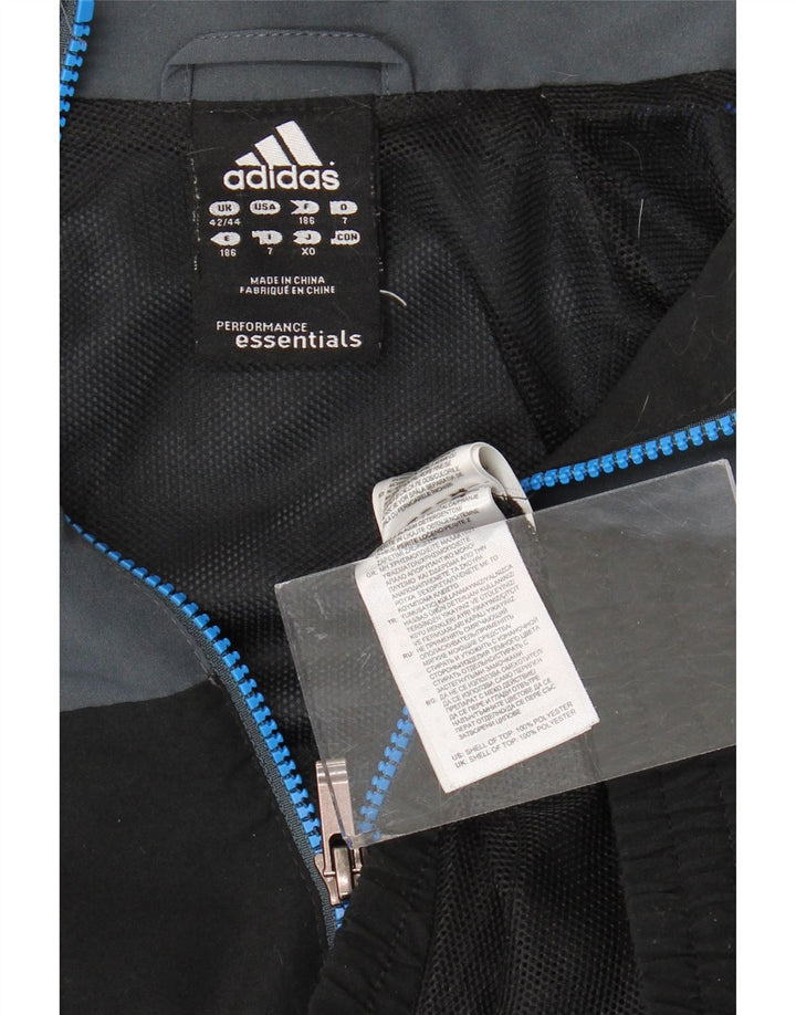 ADIDAS Mens Climalite Tracksuit Top Jacket UK 42/44 Grande Preto