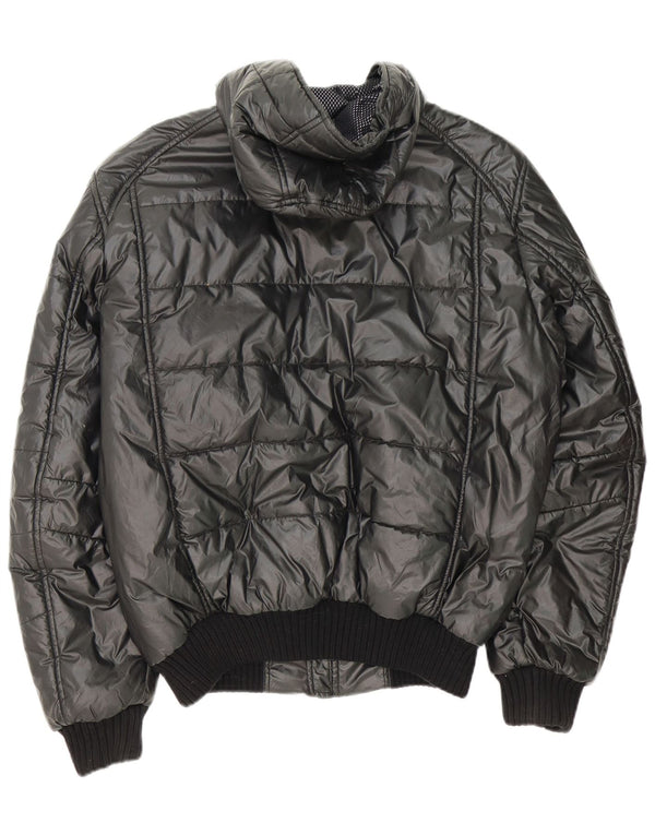 Jaqueta masculina Refrigiwear Sixty acolchoada com capuz UK 42 XL cinza poliéster
