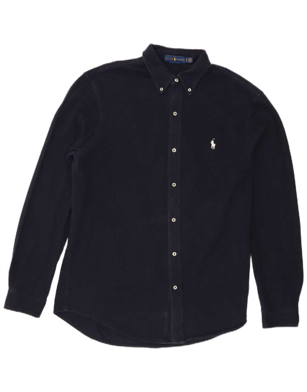 Camisa masculina Ralph Lauren grande algodão azul marinho