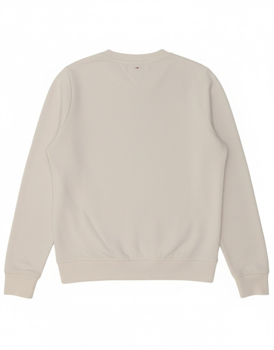 Suéter feminino TOMMY HILFIGER gráfico oversized UK 6 XS branco