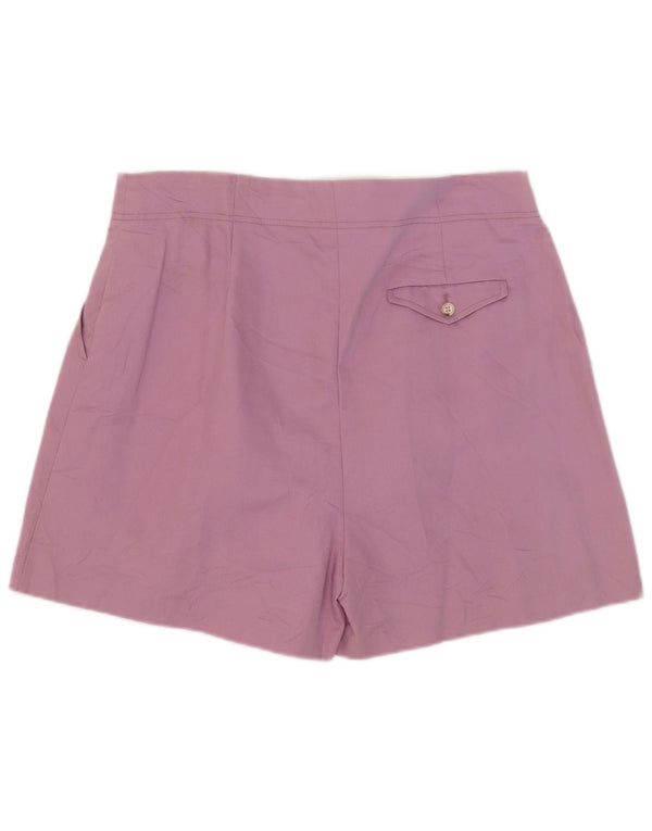 Shorts chino feminino de cintura alta Marks & Spencer Reino Unido 16 grande W38 lilás
