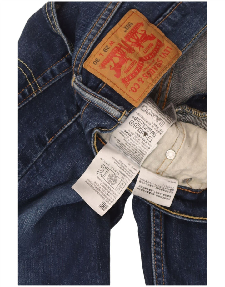 Calça jeans feminina Levi's 502 Tapered W29 L30 azul algodão