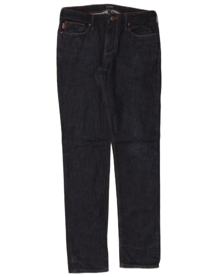 Armani Womens Slim Jeans W31 L34 Azul Marinho Algodão