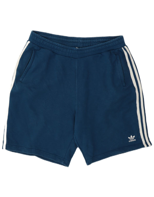 Shorts esportivos masculinos Adidas XL azul marinho algodão