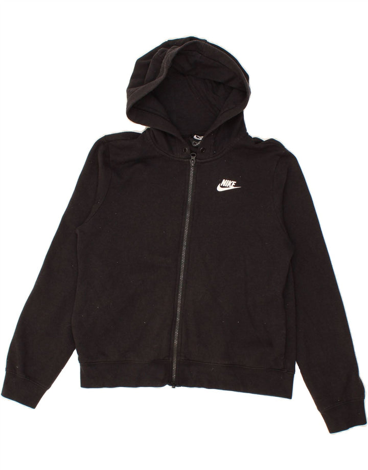 NIKE Womens Zip Hoodie Sweater UK 10 Small Black Vintage Nike and Second-Hand Nike from Messina Hembry 
