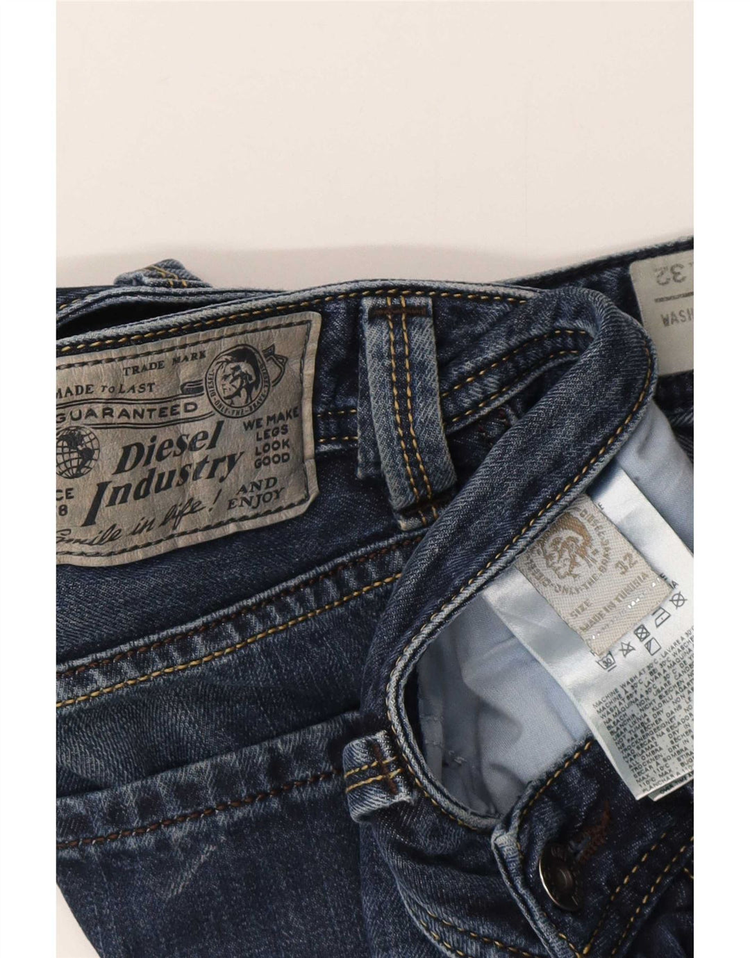 Jeans retos masculinos Diesel W32 L32 algodão azul