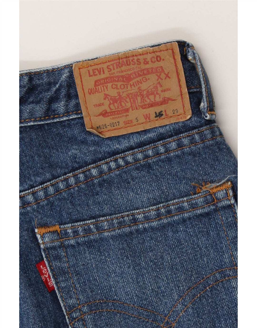 Jeans feminino Levi's cintura alta W25 L29 azul