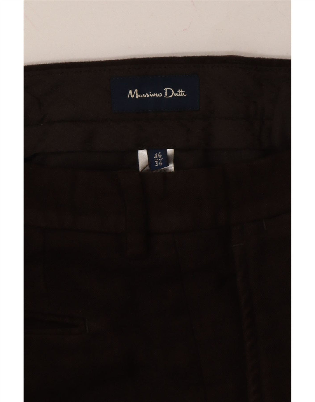 MASSIMO DUTTI Mens Straight Suit Trousers EU 46 XL W36 L29  Black Cotton Vintage Massimo Dutti and Second-Hand Massimo Dutti from Messina Hembry 