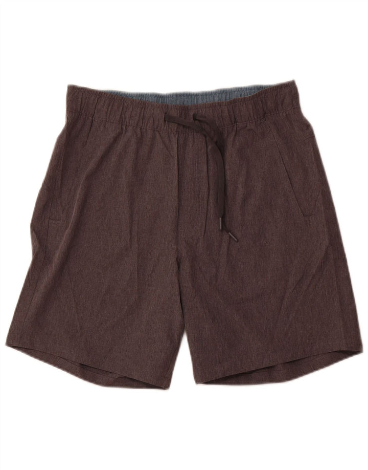 EDDIE BAUER Shorts esportivos masculinos poliéster cinza médio