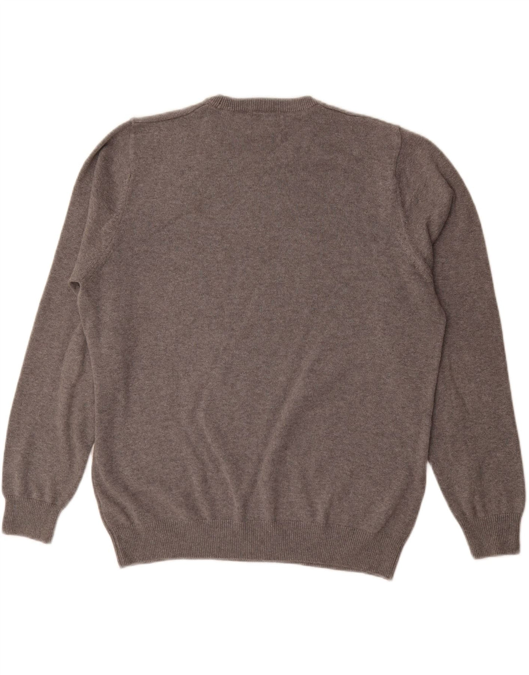 Suéter masculino MARKS & SPENCER com gola redonda, algodão cinza grande