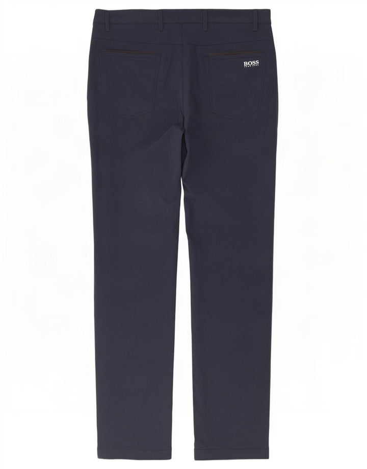 Calça Chino Slim Masculina Hugo Boss W30 L31 Azul Marinho Poliéster