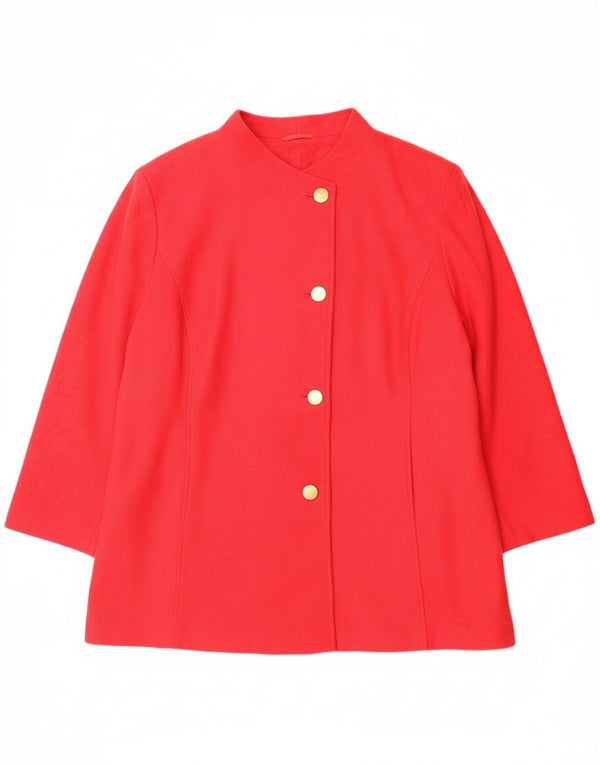 Sobretudo feminino VINTAGE UK 28 6XL poliéster vermelho