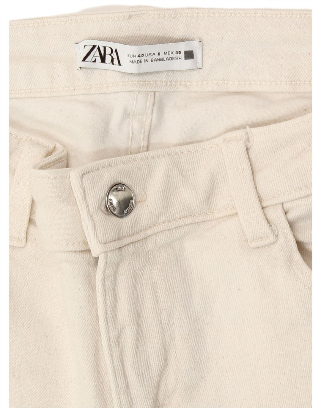 Zara Jeans Skinny Feminino EU 40 Médio W30 L27 Bege