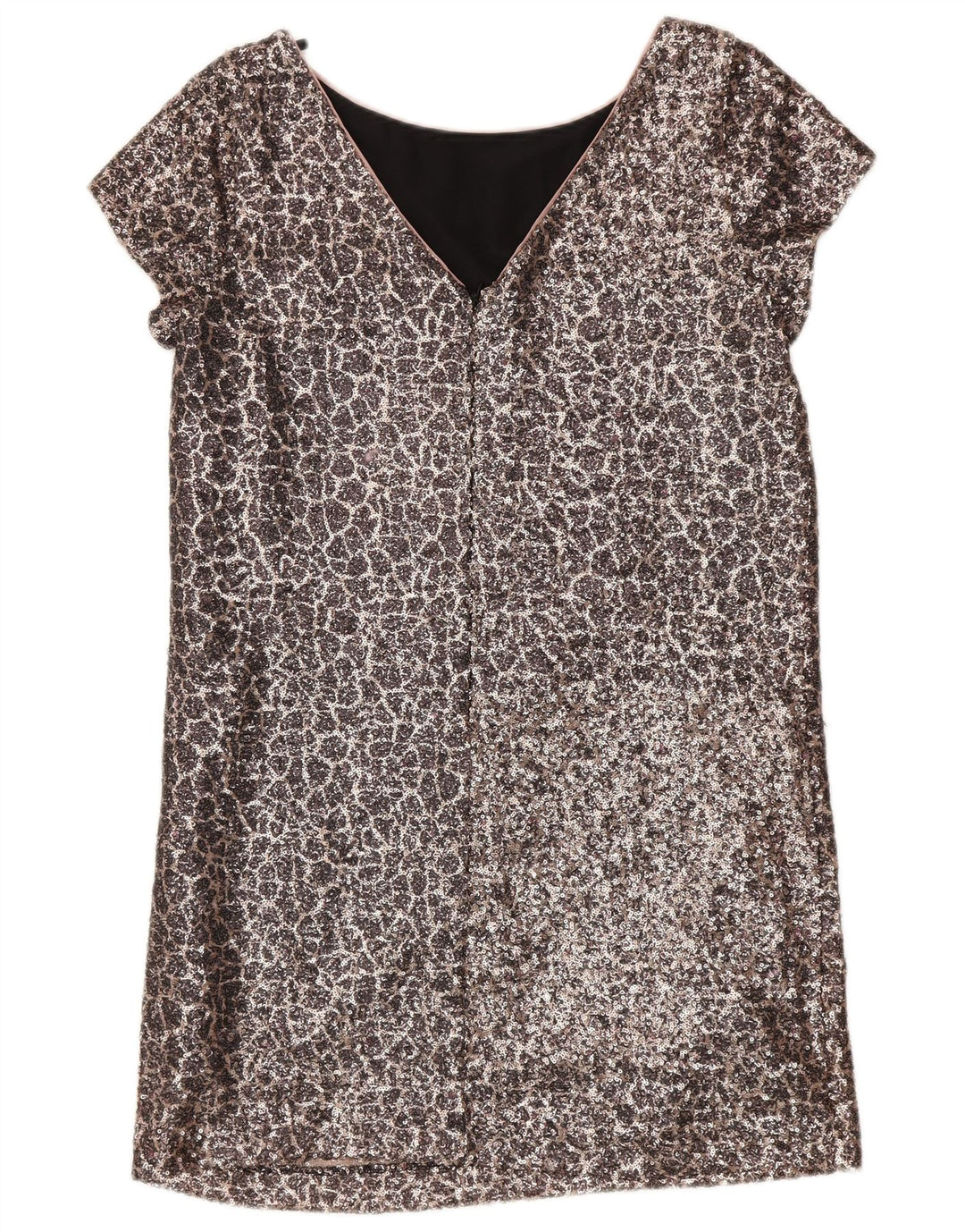 Próximo Vestido feminino com lantejoulas e nylon prateado médio UK 12