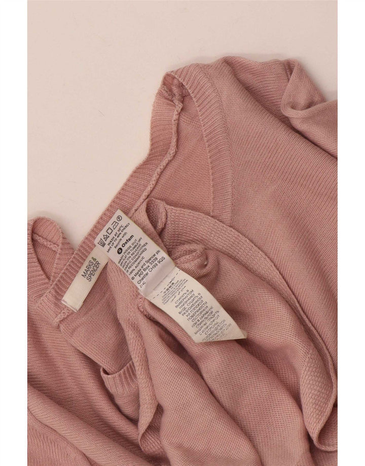 Vestido túnica feminino Marks & Spencer Reino Unido 10 pequeno acrílico rosa