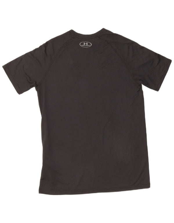 Camiseta masculina Under Armour Heat Gear Graphic Top pequeno poliéster preto