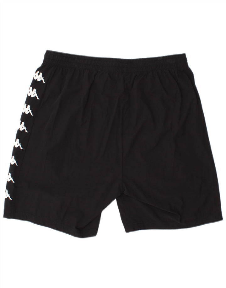 KAPPA Mens Graphic Sport Shorts Grande Poliéster Preto