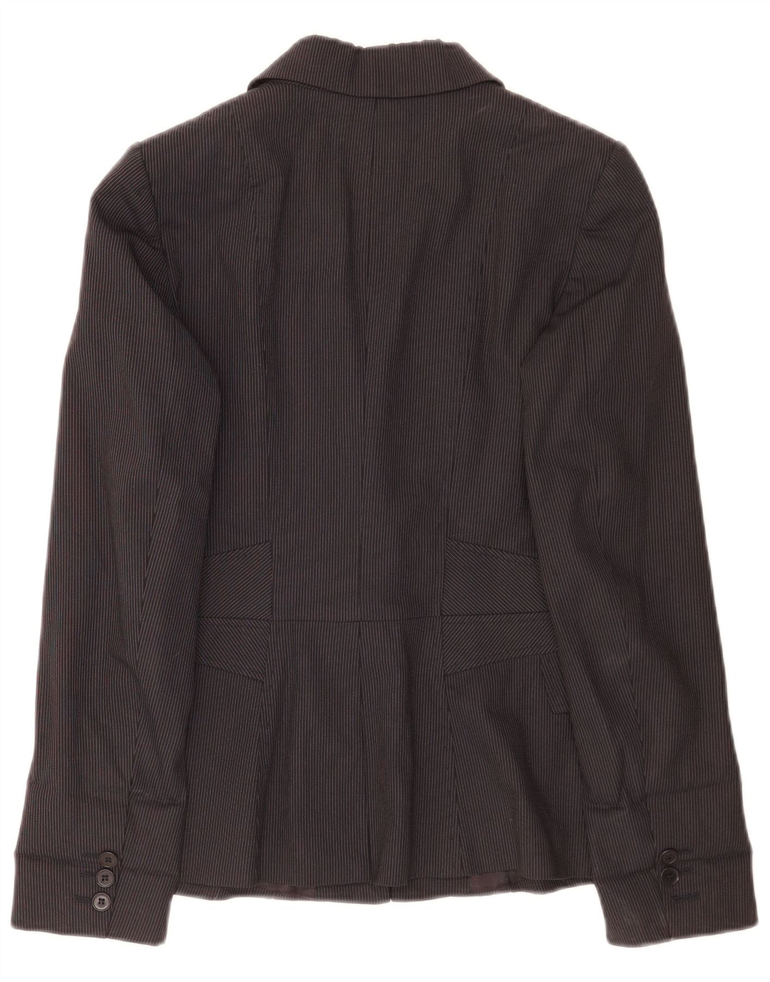 Jaqueta blazer feminina Reiss com 1 botão Reino Unido 8 pequena listra preta viscose
