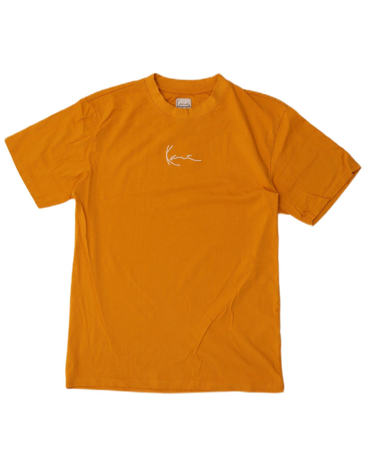 Camiseta masculina Karl Kani Top médio algodão laranja