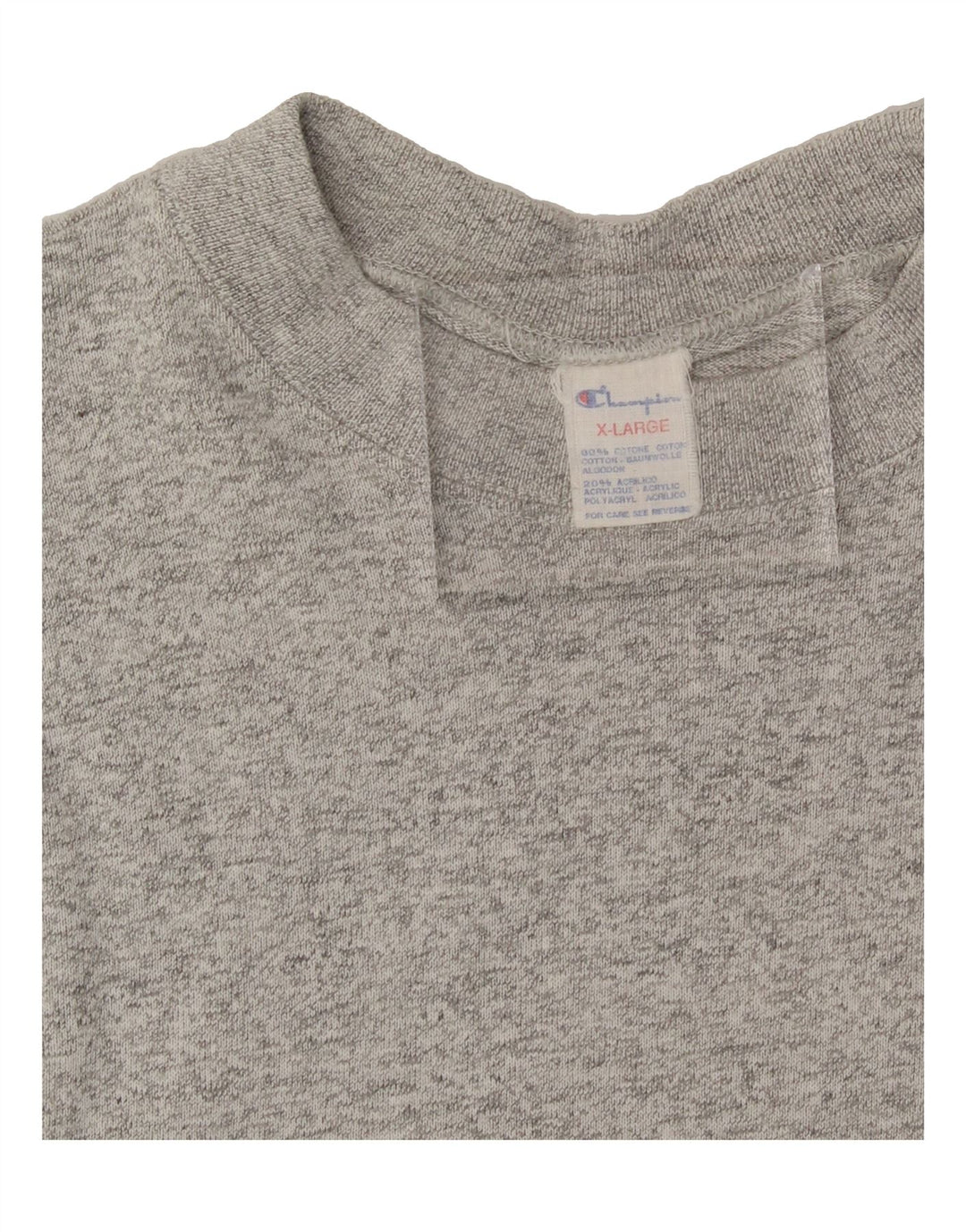 CHAMPION Womens Graphic Sweatshirt Jumper UK 18 XL Grey Cotton Vintage Champion and Second-Hand Champion from Messina Hembry 