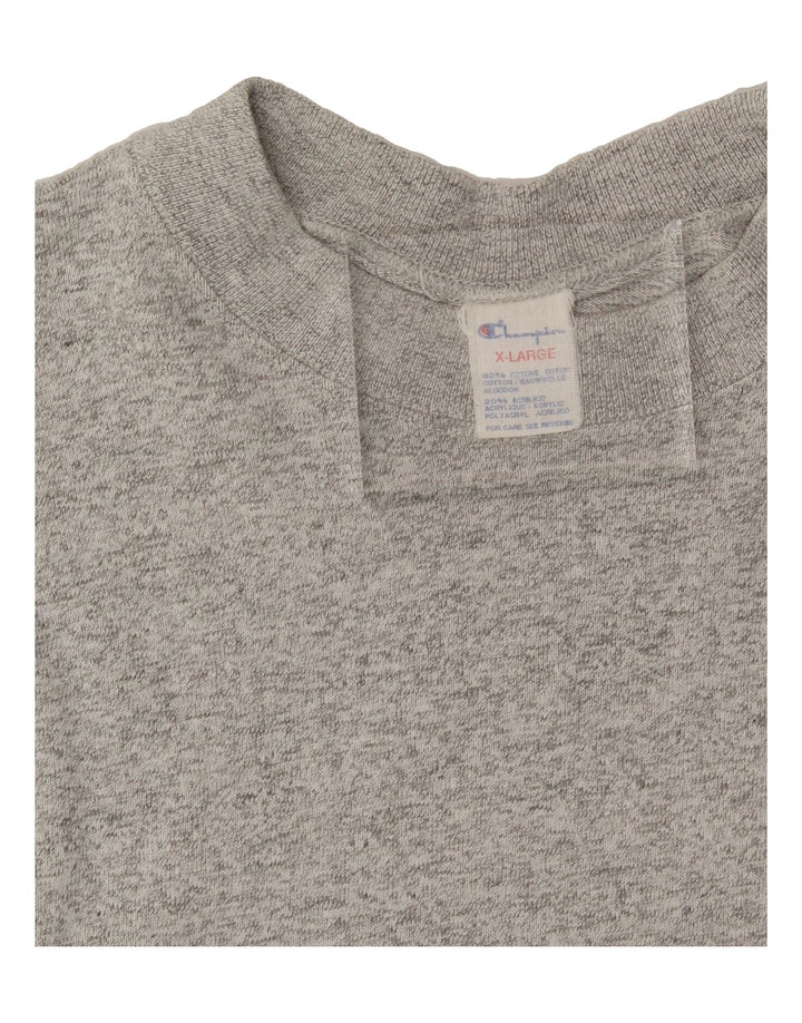 CHAMPION Womens Graphic Sweatshirt Jumper UK 18 XL Grey Cotton Vintage Champion and Second-Hand Champion from Messina Hembry 