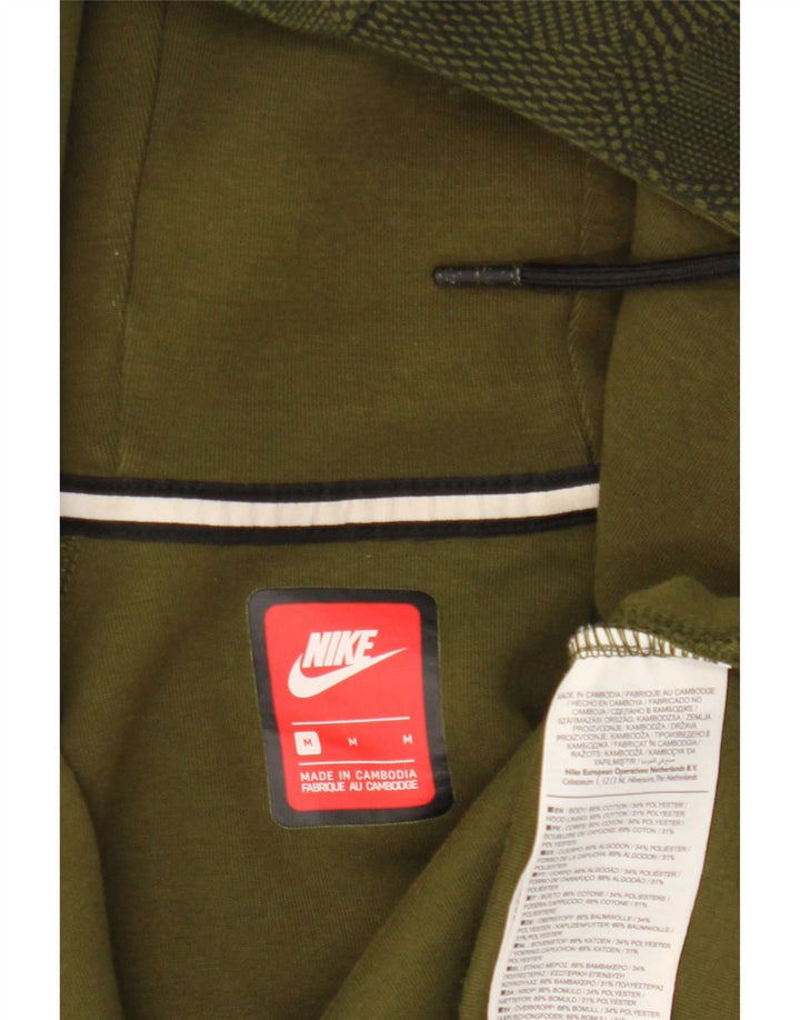 Suéter Nike masculino com capuz e zíper médio cáqui algodão camuflado