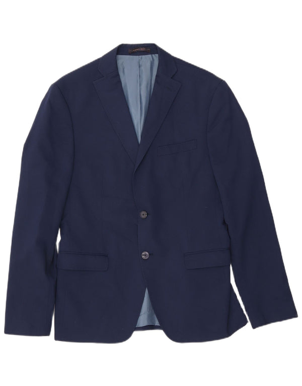 Jaqueta blazer masculina ZARA com 2 botões EU 50 médio azul marinho viscose