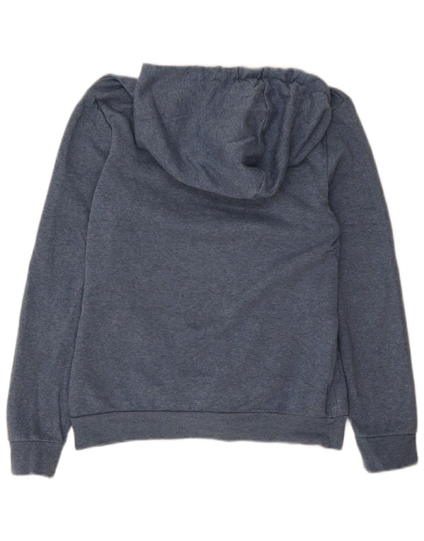 Adidas feminino gráfico moletom com capuz Reino Unido 8/10 pequeno azul marinho manchado