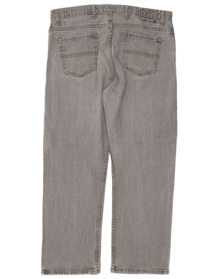 Calça jeans reta masculina Marks & Spencer Blue Harbor W38 L29 algodão cinza