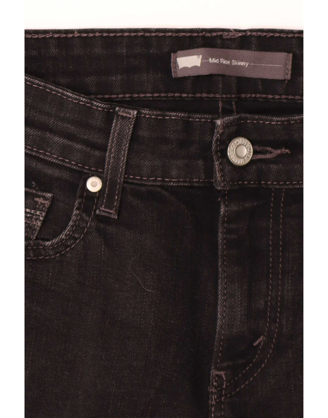 Jeans skinny de cintura média feminino Levi's W30 L30 preto