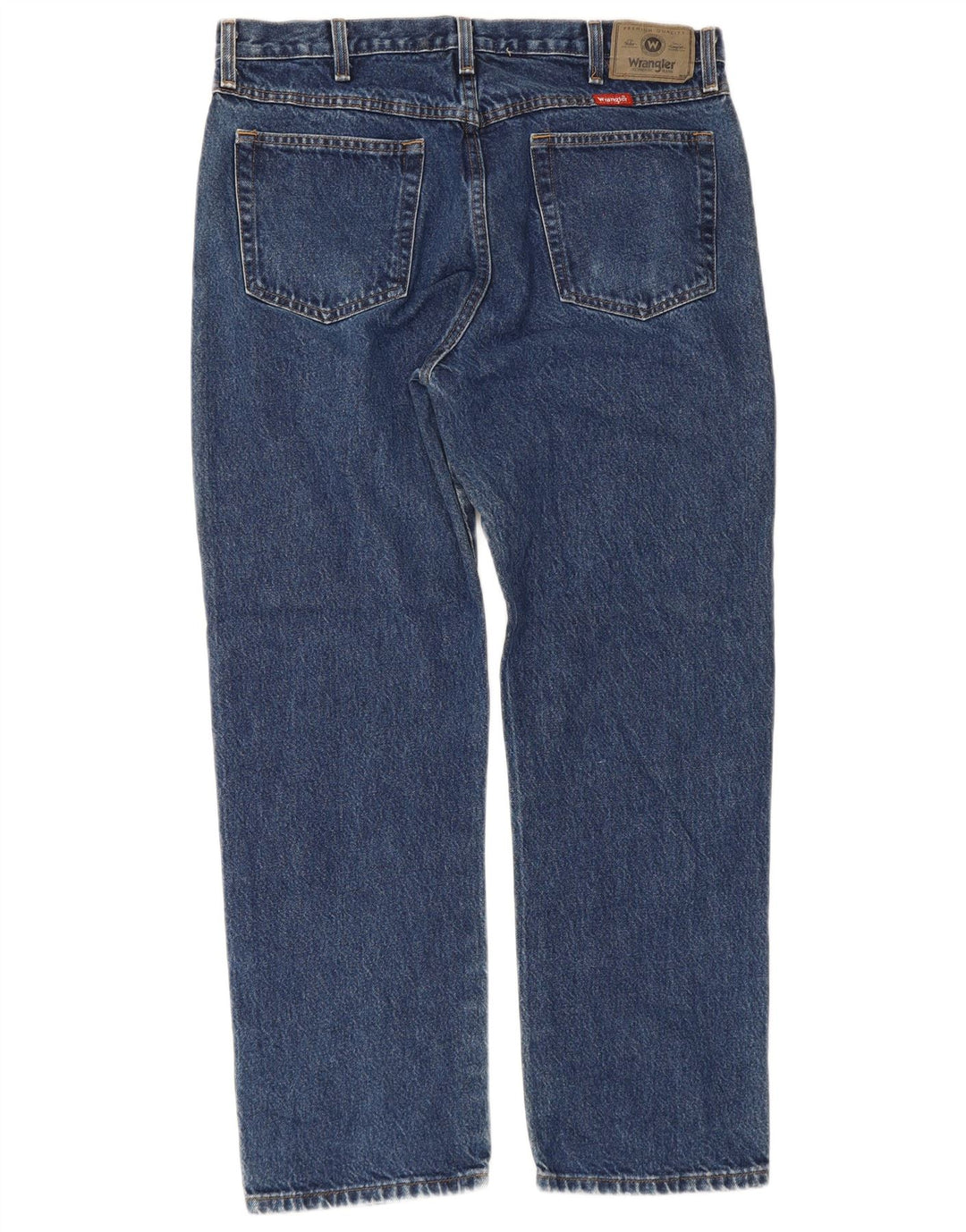 Wrangler Mens Straight Jeans W36 L30 Azul Algodão