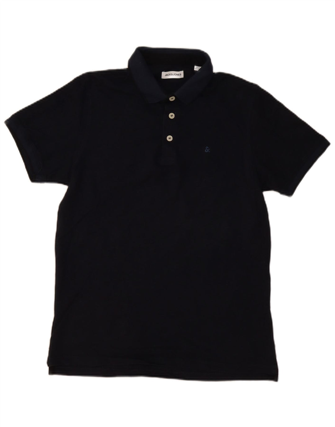 Camisa polo masculina Jack & Jones médio algodão azul marinho