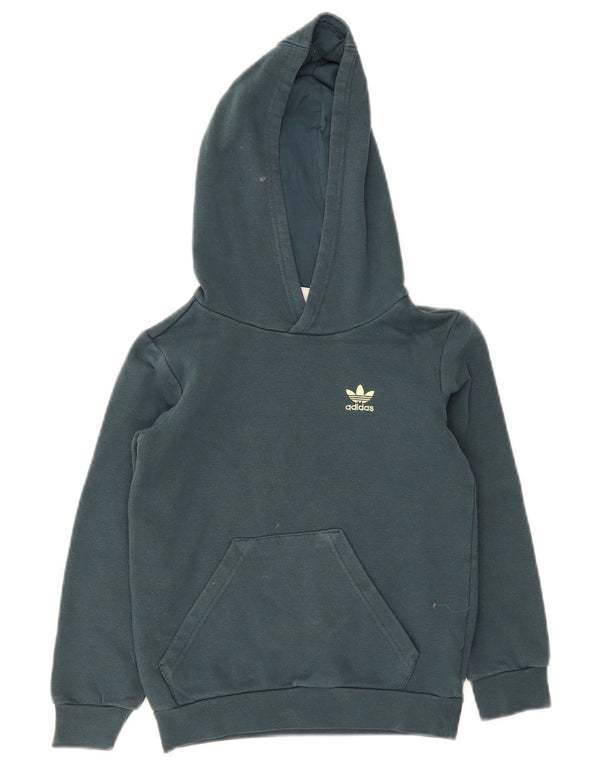 Suéter com capuz Adidas Boys Regular Fit 7-8 anos algodão verde