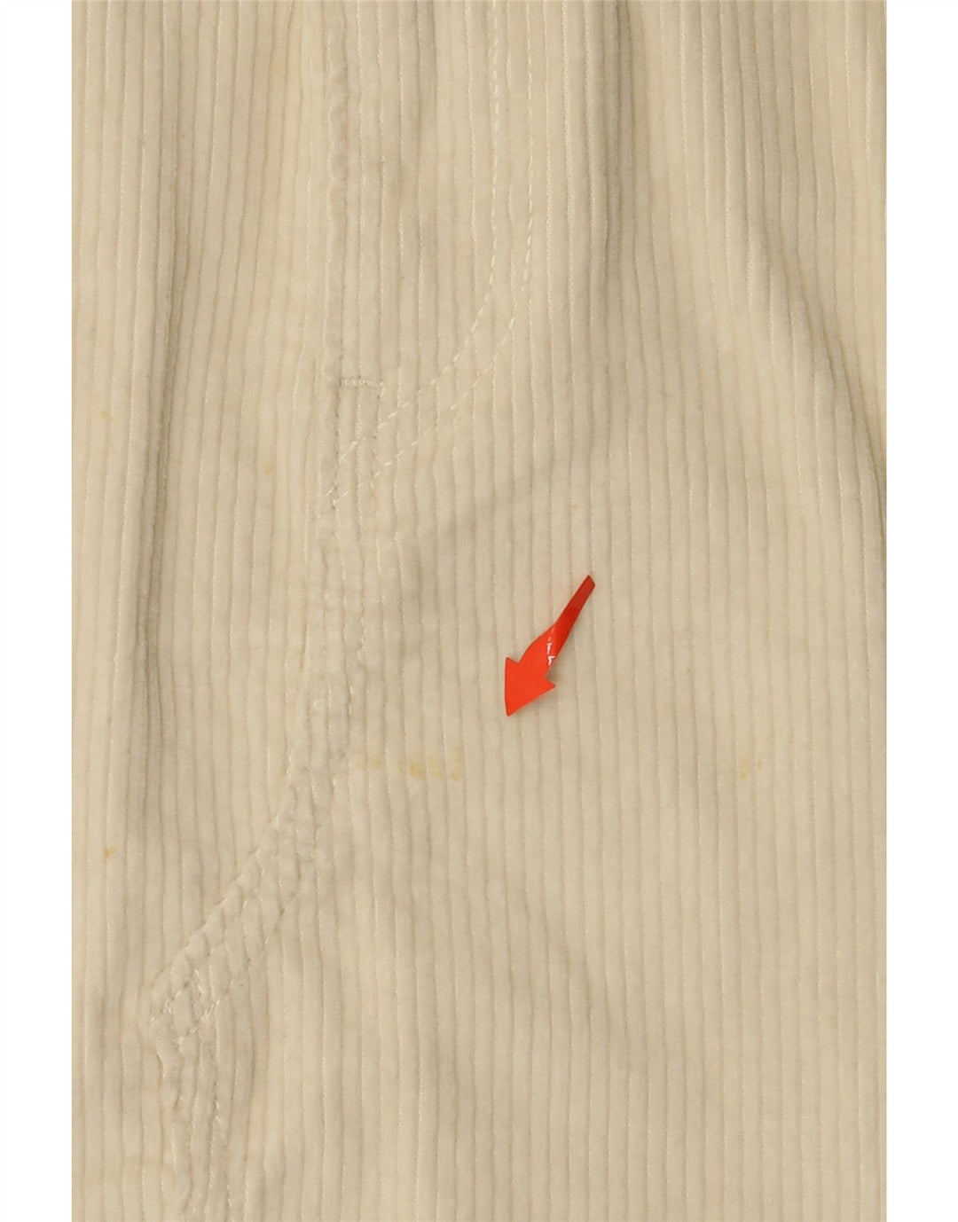 LEVI'S Mini saia feminina de veludo cotelê 501 W28 médio off white algodão