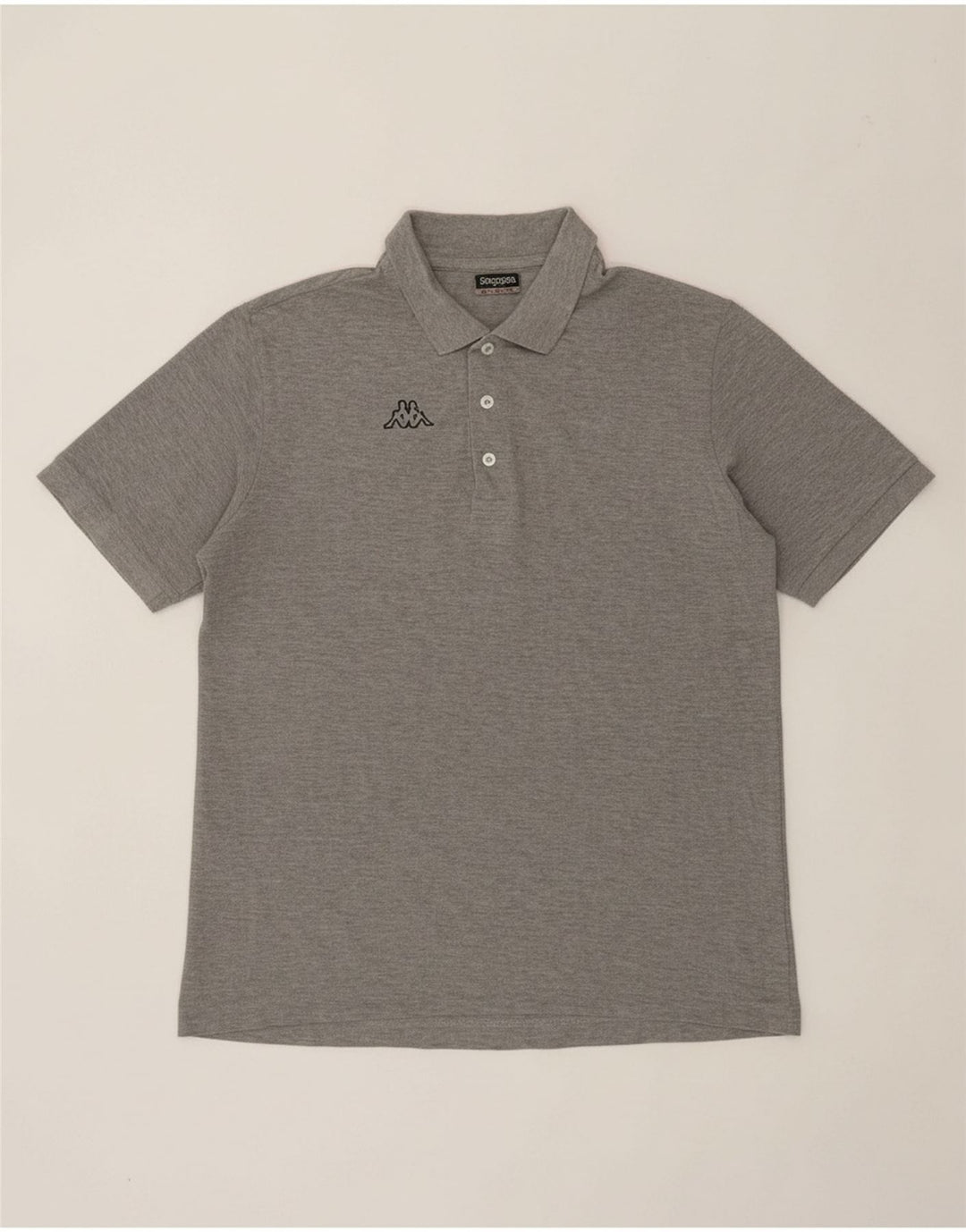 Camisa pólo gráfica masculina KAPPA XL algodão cinza