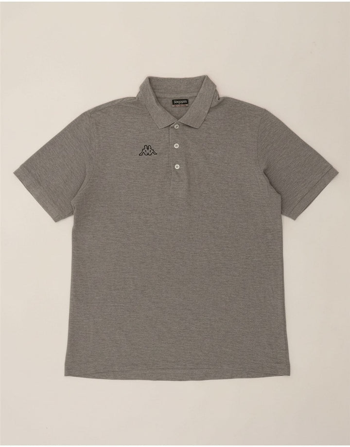 Camisa pólo gráfica masculina KAPPA XL algodão cinza