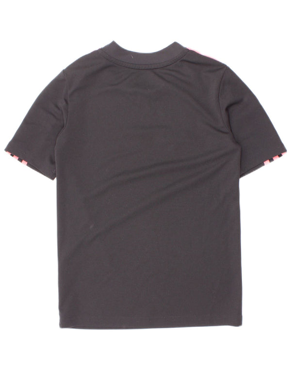 Camiseta Adidas Meninas 7-8 Anos Preto Colorblock Poliéster