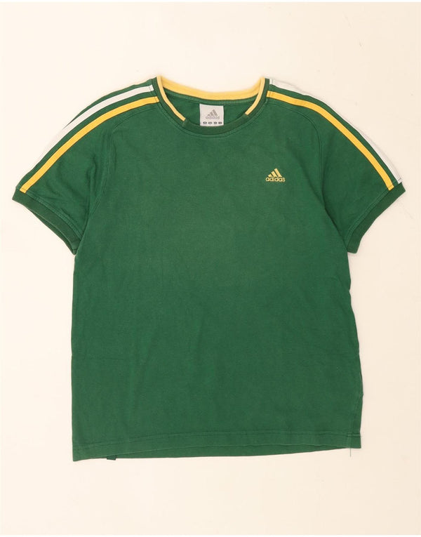Adidas Mens T-Shirt Top UK 36/38 Pequeno Algodão Verde