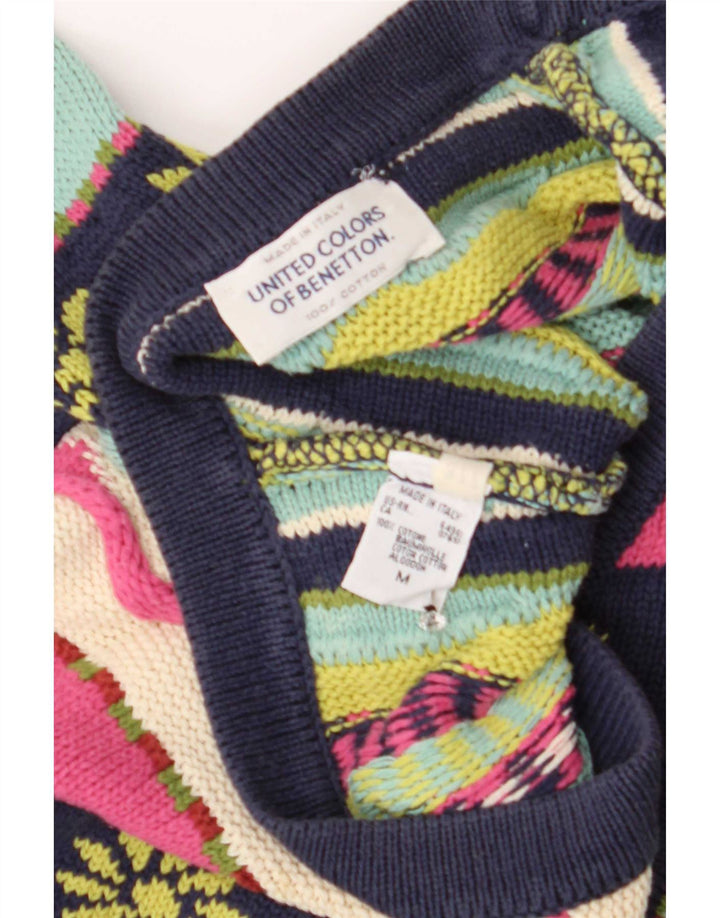Suéter cardigã feminino Benetton UK 14 médio multicolorido novidade