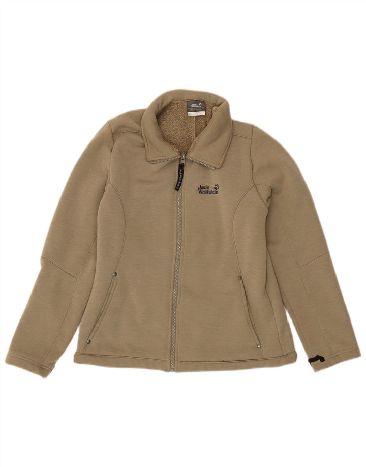 JACK WOLFSKIN Jaqueta feminina de treino Sherpa Reino Unido 14 médio cáqui