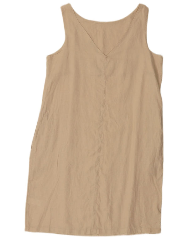 Próximo Vestido feminino sem mangas em linho UK 14 grande linho bege