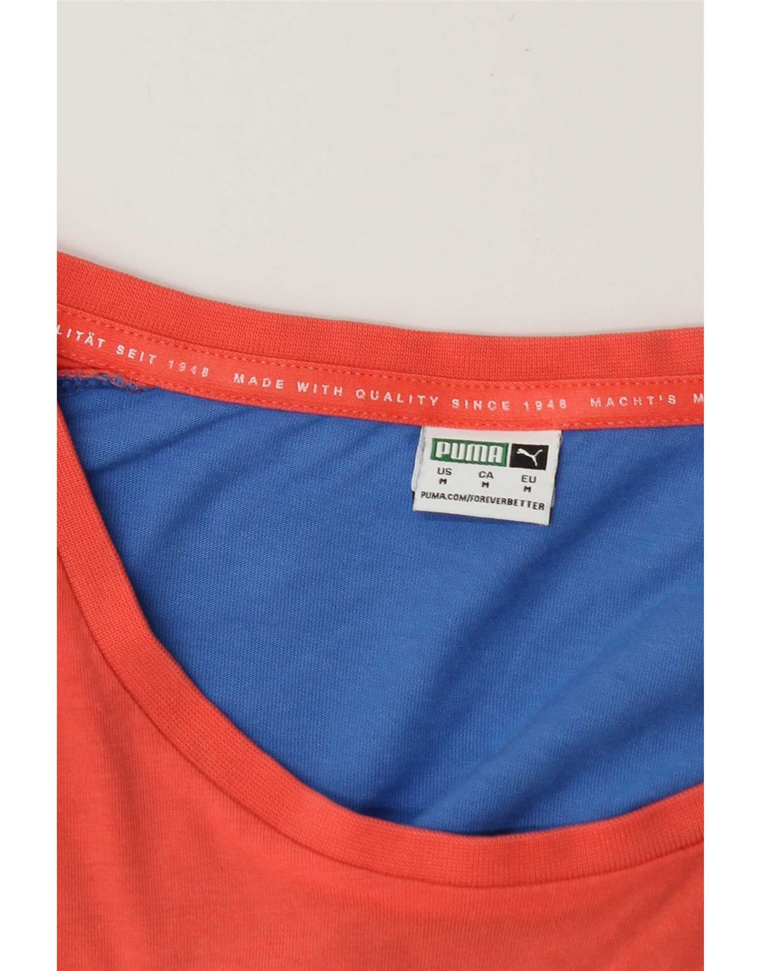 Camiseta masculina Puma Top médio azul colorblock