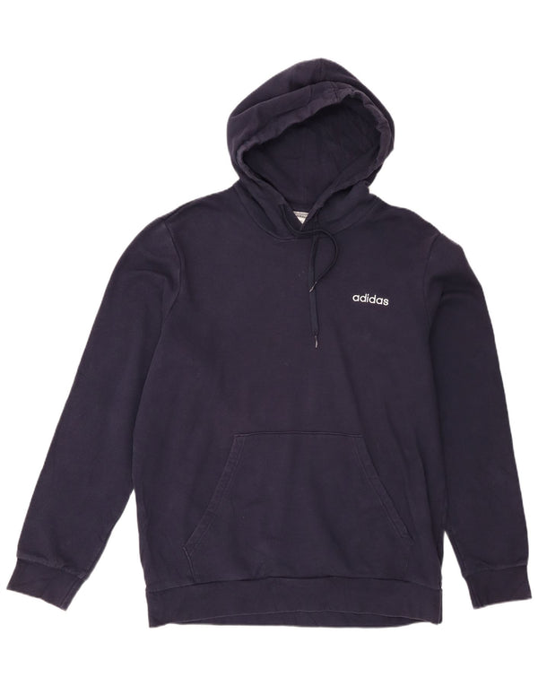 Adidas Mens Hoodie Jumper XL Azul Marinho Algodão