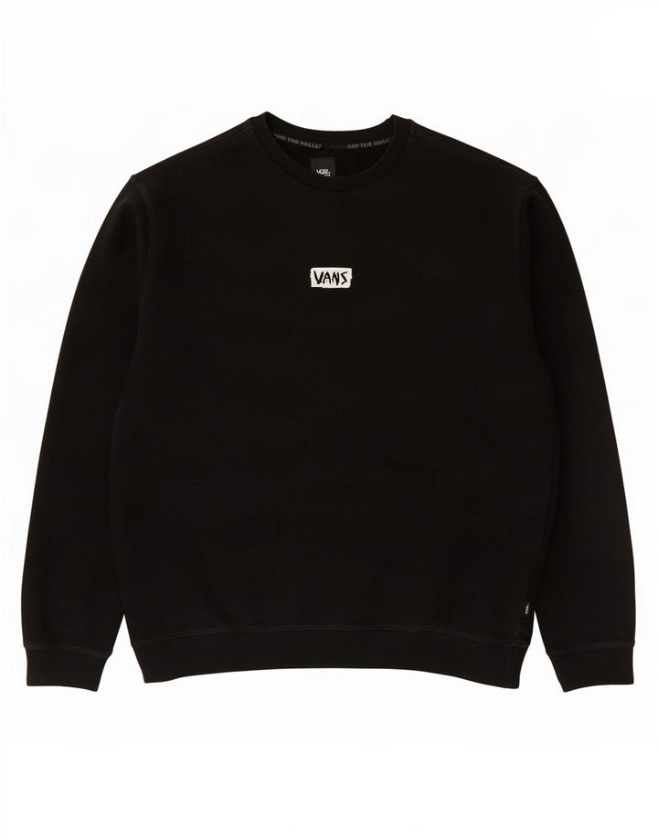 Vans Mens Graphic Moletom Jumper 2XL Algodão Preto