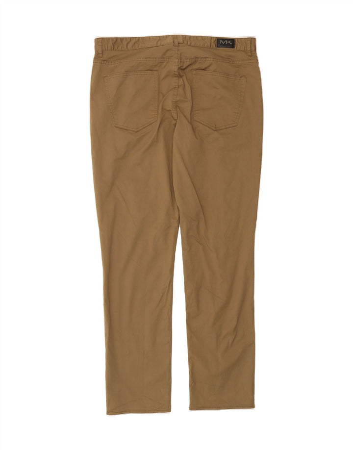 MICHAEL KORS Womens Slim Casual Trousers W36 L32 Brown Cotton Vintage Michael Kors and Second-Hand Michael Kors from Messina Hembry 