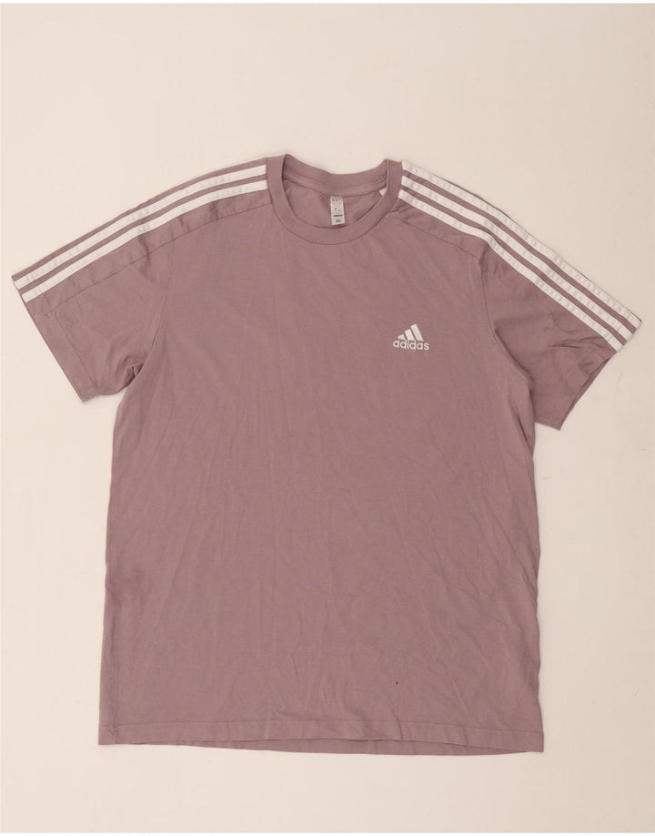 Camiseta masculina Adidas grande algodão roxo