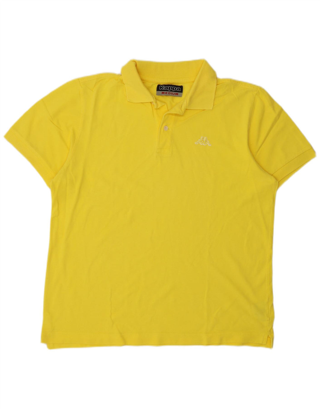 Adidas Mens Polo Camisa Médio Algodão Amarelo